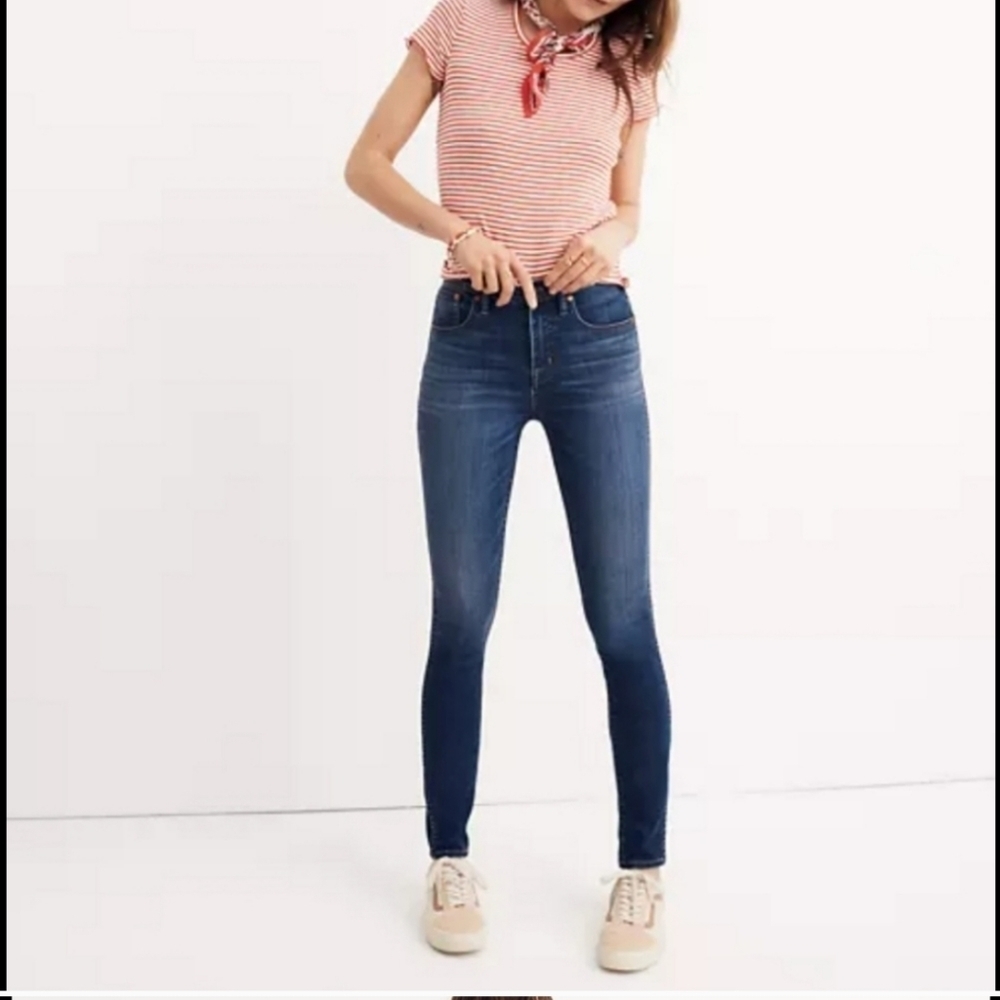 Madewell 10" High Rise Skinny Jeans Size 25 Tall